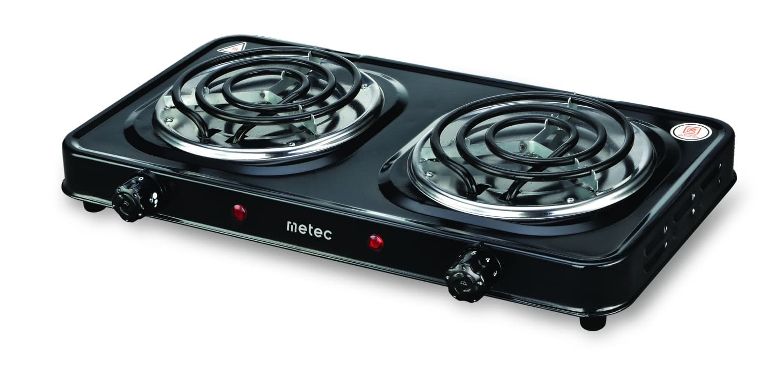 METEC Плита електрична настільна спіральна ES-02DSB, 2000Вт
