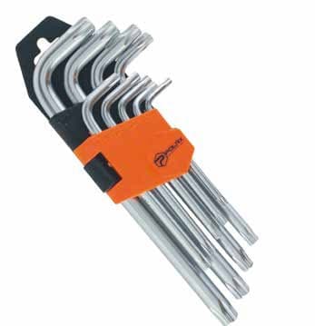 POLAX Набір Г-подібних ключів TORX 9шт. Т10-Т50,