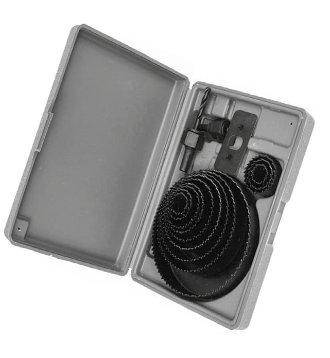POLAX Комплект фрез по дереву та гіпсокартону 11 од. 19mm 22mm 29mm 32mm 38mm 44mm 51mm 64mm