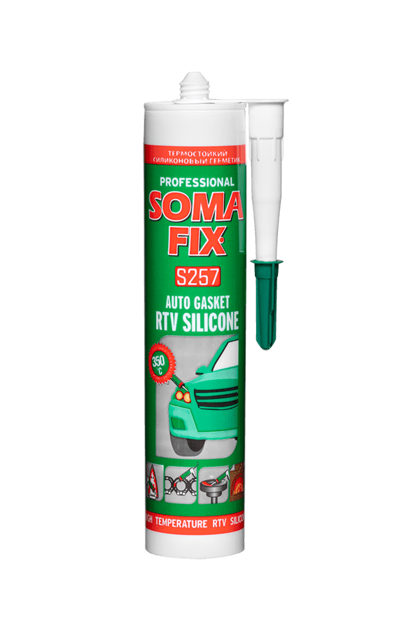 SOMA FIX Силікон для високих температур (RTV, червоний) 280мл.