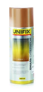 UNIFIX Емаль акрилова Суперхром з дзеркальним ефектом Бронза 400 мл