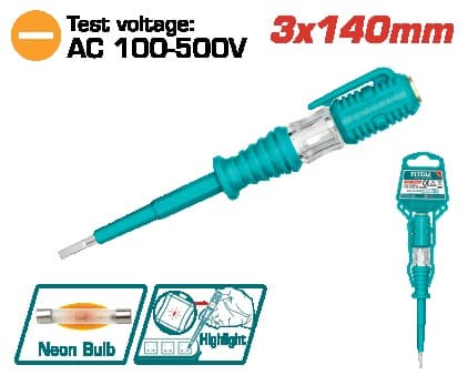 TOTAL Викрутка- тестер напруги SL3х140, 100-500В