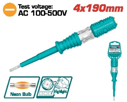TOTAL Викрутка- тестер напруги SL4х190, 100-500В