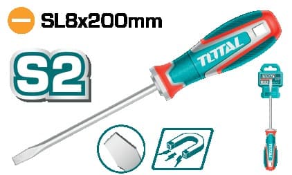 TOTAL Викрутка шліцева 8*200 мм
