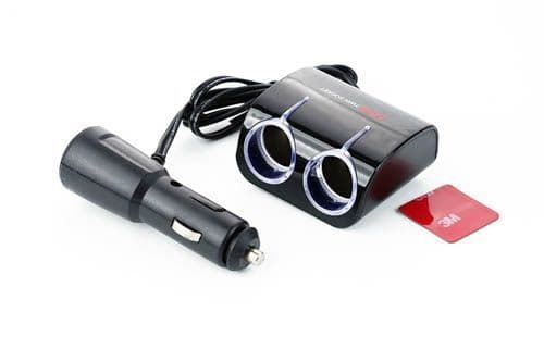 12 ATELIE Розгалужувач прикурювача 2 виходи + 1 USB (12V - 5V 1A)
